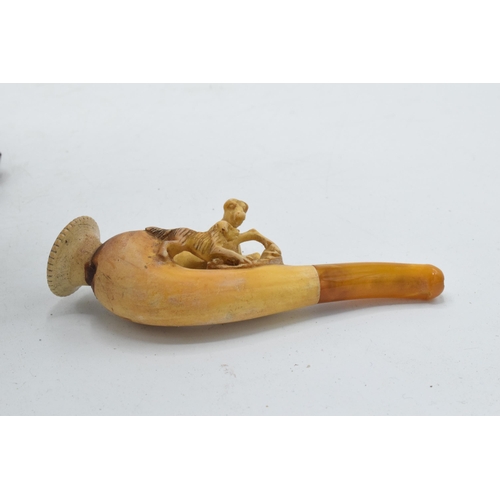 265 - Cased 19th century meerschaum figural pipe.