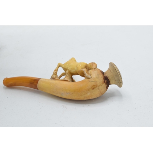 265 - Cased 19th century meerschaum figural pipe.