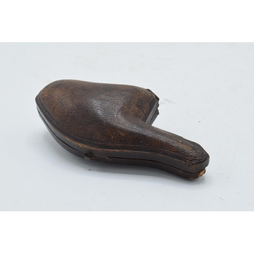 265 - Cased 19th century meerschaum figural pipe.