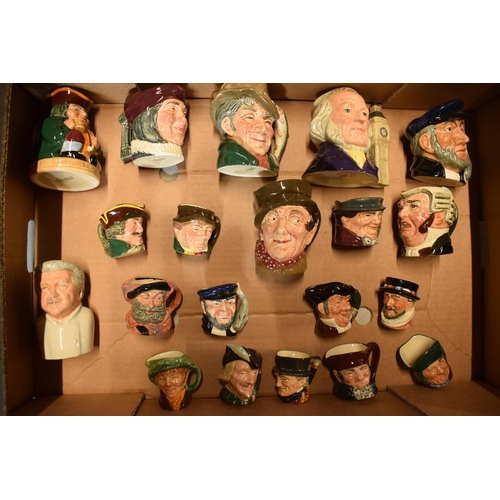 78 - A collection of small and miniature Royal Doulton character jugs to include John Doulton, Sam Weller... 