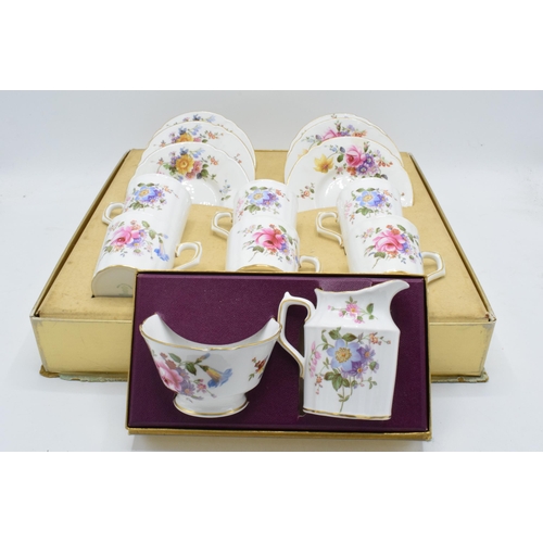 86 - A Royal Crown Derby boxed Posies pattern coffee service, comprising of six cups and saucers, in the ... 