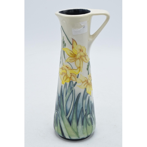 90 - Moorcroft Daffodil / floral yellow jug, limited edition, 19cm tall.