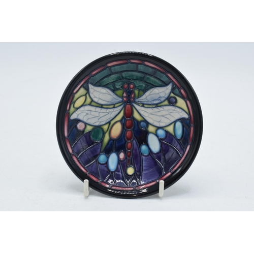 92 - Moorcroft Dragonfly pin dish, 12cm diameter.