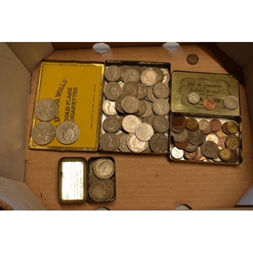 289 - Mixed collection of UK and similar coins to include some half-silver coins and similar denominations... 