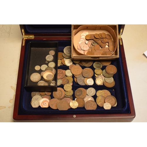 291 - Mixed collection of UK and Foreign coins to include silver examples (Qty).