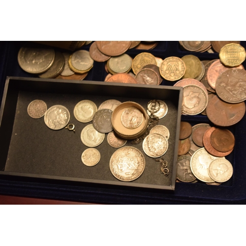 291 - Mixed collection of UK and Foreign coins to include silver examples (Qty).