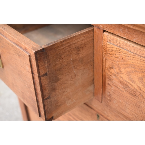 358 - Late 19th Century oak chest of drawers of nice proportions with later brass handles, 96 x 47 x 77cm ... 