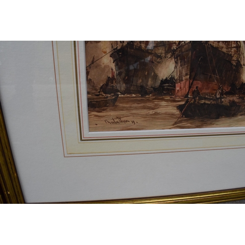 388 - A pair of framed and glazed prints of ships at sea, 60 x 26cm exc frames (2).