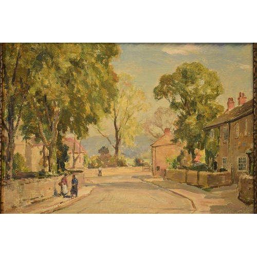 391 - Owen Bowen (1873-1967) framed oil on canvas 'Collingham Village' signed lower left and dated 1931, 3... 