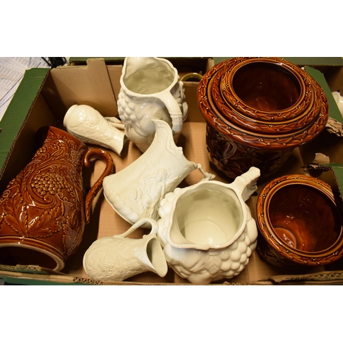 200B - A collection of pottery to include Portmeirion Babes in the Wood jug and others similar, large embos... 