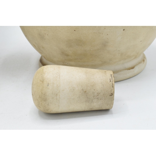 225 - A pair of late 19th / early 20th century mortar and pestles to include Wedgwood Best Composition exa... 