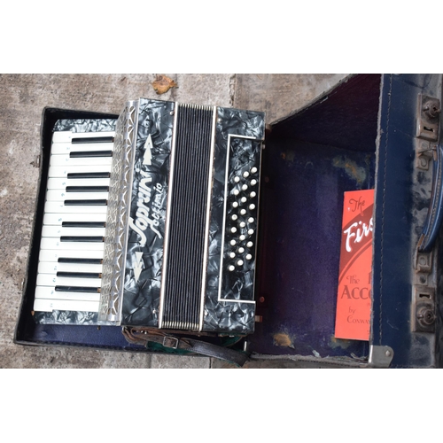 236 - Cased Settimio Soprani accordion.