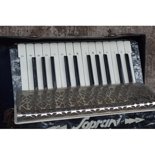 236 - Cased Settimio Soprani accordion.