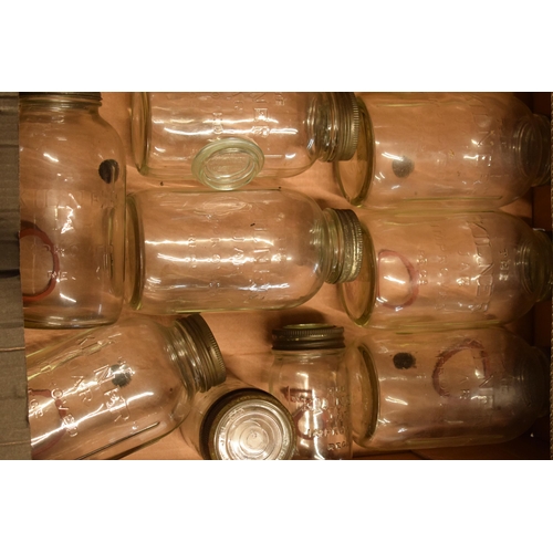 272 - A collection of Kilner jars, of varying sizes, with odd spare lids (Qty), collection only.