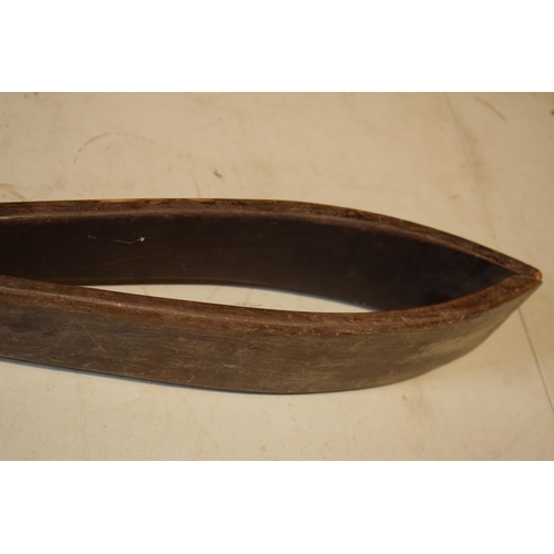 347 - Antique wooden leather saddle stitching tool, 76cm long.