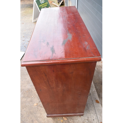 366 - Victorian painted pine chest of drawers raised on wooden feet, 104 x 47 x 107cm tall.