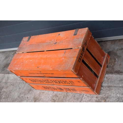 371 - Vintage wooden crate 'Burton Egg Packers Ltd', 69 x 35 x 38cm tall.