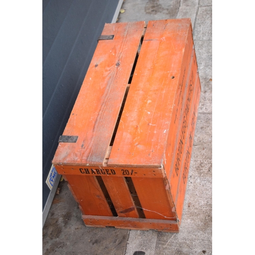 371 - Vintage wooden crate 'Burton Egg Packers Ltd', 69 x 35 x 38cm tall.