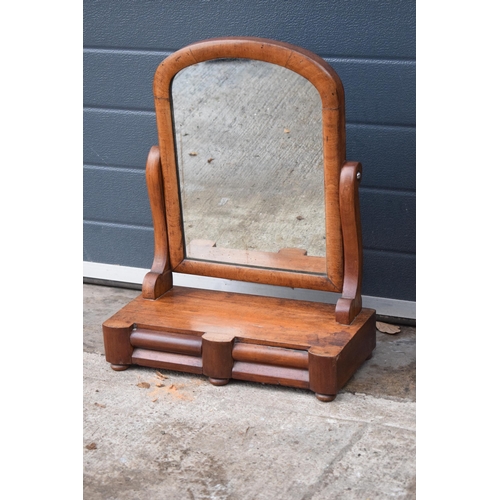 384 - Late 19th / early 20th century loo swing mirror with drawers together with Sutherland table, 61cm wi... 