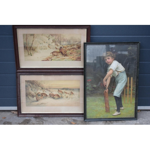 407 - Framed Pears soap print together with 2 rural prints  of Henry Stannard's work (3), largest approx 7... 