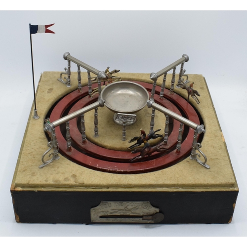 320 - Original early 20th century French three-track horse racing parlour game 'Jeu De Course' made by M J... 