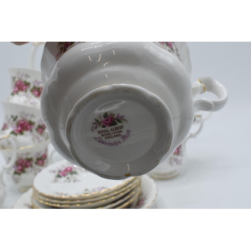 84A - Royal Albert tea ware in the Lavendor Rose pattern to include a coffee pot, 5 small coffee cups, a t... 