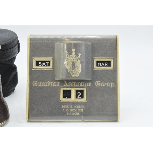 244B - Cased set of early 20th century French leather opera glasses together with Guardian Assurance Group ... 