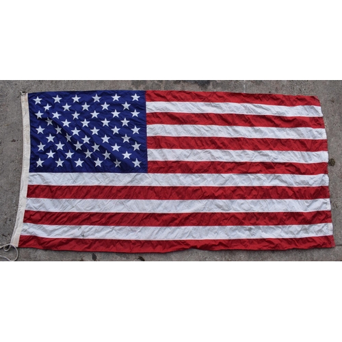 369B - Large vintage American flag, 196 x 102cm, with stamp to top edge.