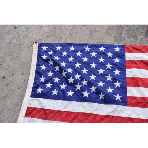 369B - Large vintage American flag, 196 x 102cm, with stamp to top edge.