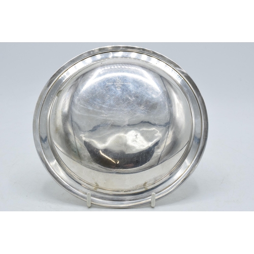 106 - Georg Jensen silver dish with marks to rear, 17.5cm diameter, 225.6 grams.