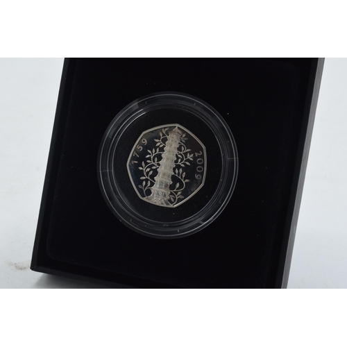 12 - Boxed The Royal Mint The 2009 UK Kew Gardens 50p Silver Proof Coin with certificate.