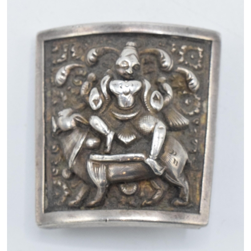 175 - Indian silver brooch, 36mm tall.