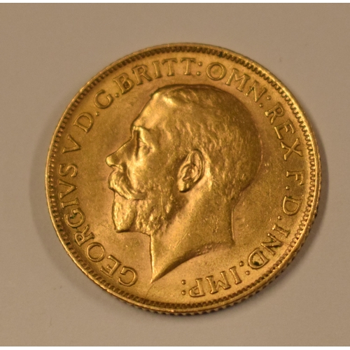 2 - King George V 22ct Gold Full Sovereign 1914.