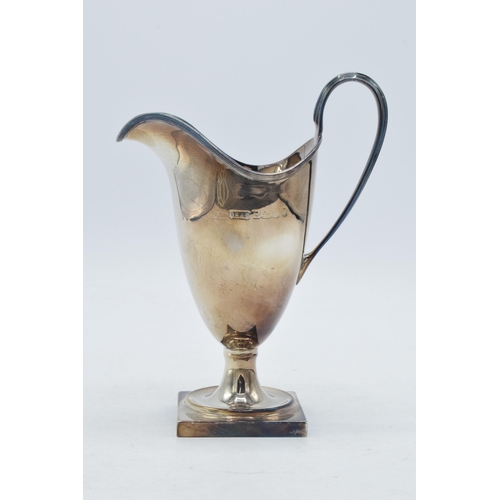 80 - Hallmarked silver Georgian-style creamer, 154.8 grams, Birmingham 1977, 15cm tall.