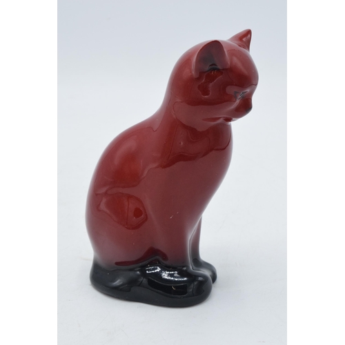 101 - Royal Doulton Flambe seated cat.