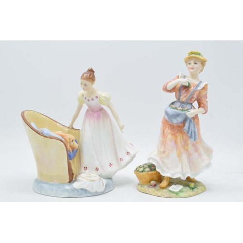 102 - Royal Doulton figures Beat You To It HN2871 and Country Love HN2418 (minor nips to some flowers) (2)... 