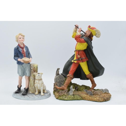 103 - Royal Doulton figures to include limited edition Please Sir HN3302 and resin Pied Piper (2).