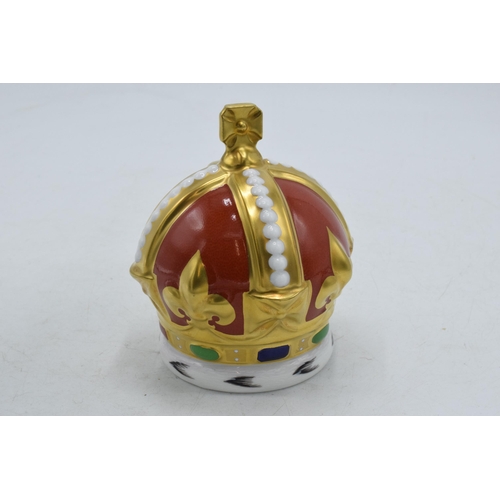 18A - Royal Crown Derby paperweight, Queen Mother 100th Birthday Crown, Goviers exclusive, limited edition... 