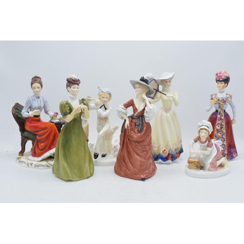 46 - A collection of Francesca pottery figures to include Alexandra, Ascot, Charlotte (limited edition) S... 