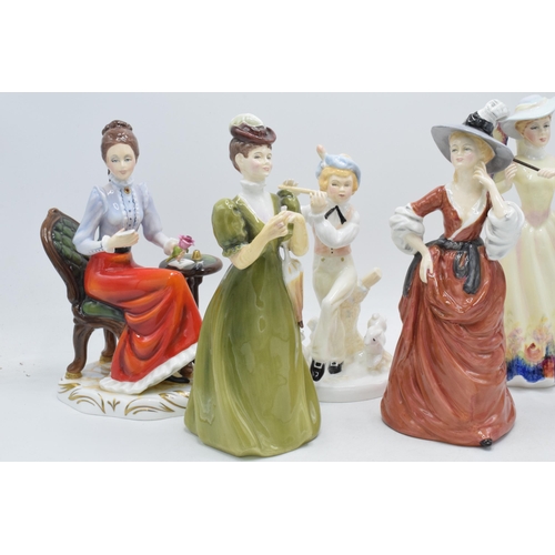 46 - A collection of Francesca pottery figures to include Alexandra, Ascot, Charlotte (limited edition) S... 