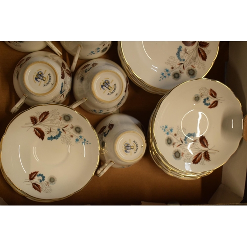 47 - A collection of Regency tea ware to include 13 cups, 12 saucers and 12 side plates (37).