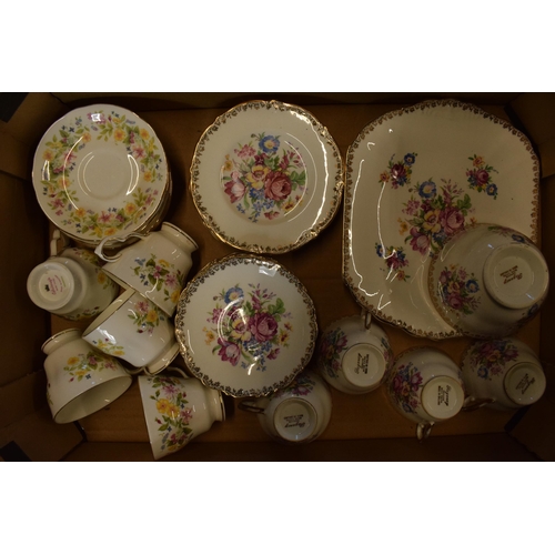 47A - A collection of tea ware to include Colclough Hedgerow and Regency tea set (approx 35 pieces).