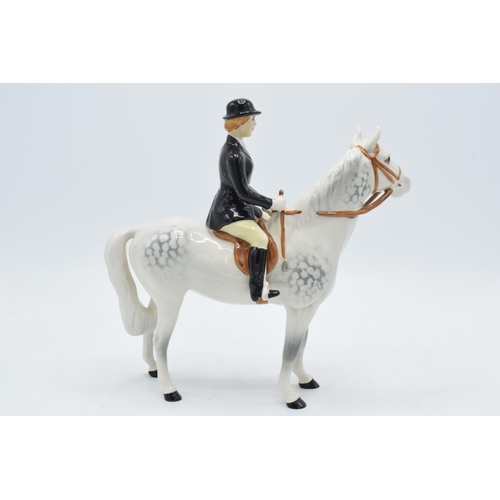 57 - Beswick Huntswoman on Grey horse 1730. 21cm tall.