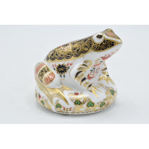 6 - Royal Crown Derby paperweight in the form of an Imari Frog, limited edition. First quality with stop... 