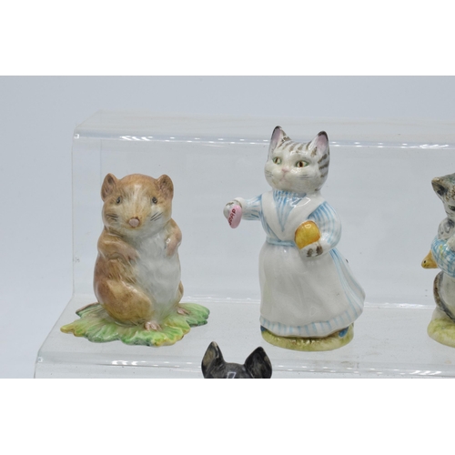 64 - Beswick Beatrix Potter figures to include gold backstamp Timmy Willie, Tabitha Twitchit and Miss Mop... 