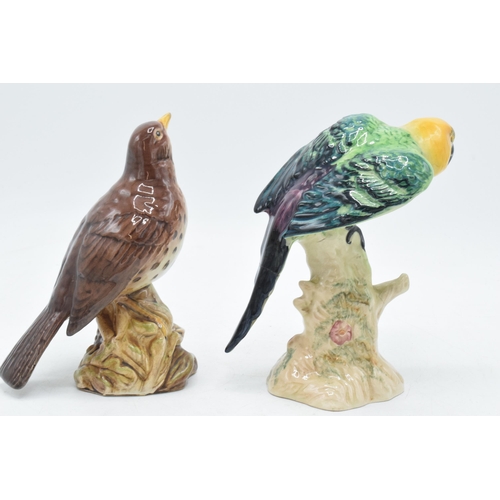 68 - Beswick Thrush 2308 and Parakeet 930 (2) (both damaged).