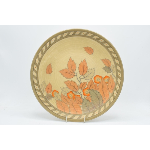 74 - Crown Ducal Charlotte Rhead charger decorated in the Golden Leaves pattern, 32cm diameter.