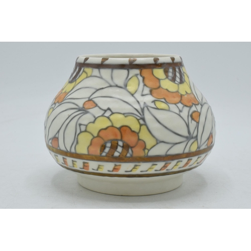 74A - Crown Ducal Charlotte Rhead tubelined vase with floral decoration, 14cm diameter.