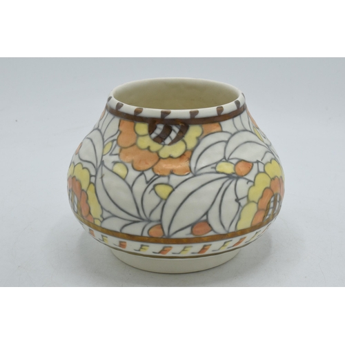 74A - Crown Ducal Charlotte Rhead tubelined vase with floral decoration, 14cm diameter.