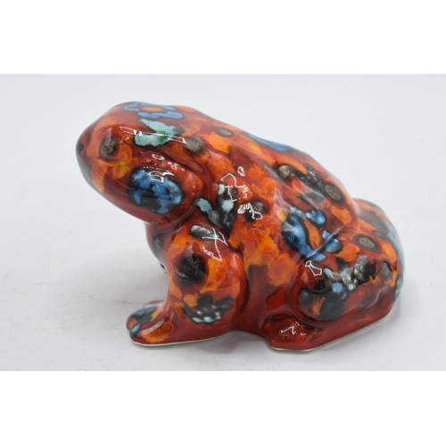 75 - Anita Harris Art Pottery model of a toad with abstract design, 12cm long.